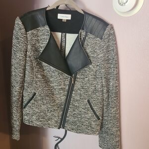 Calvin Klein Collection Black and Gray Blazer